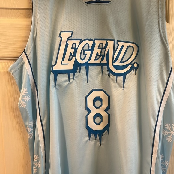 Kobe Bryant Blue and white snowflake legend jersey size XXL - Picture 2 of 6